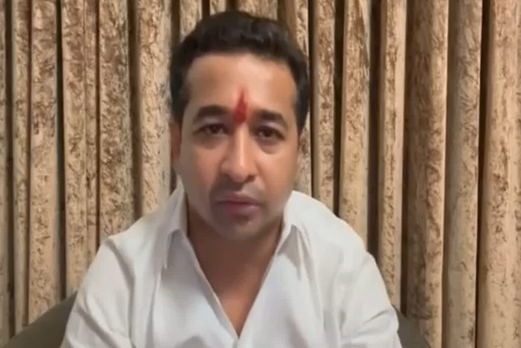 Sanjay Raut will join Congress। Image Credit: Nitesh Rane Twitter