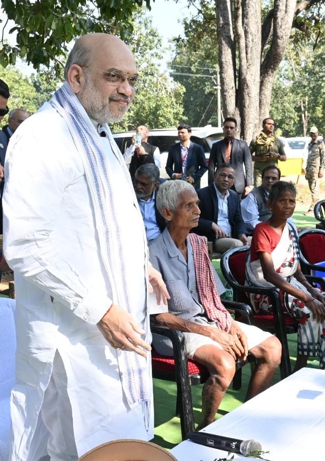 Amit Shah Reached Bijapur। Image Credit: CGDPR