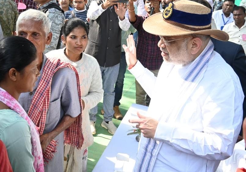 Amit Shah Reached Bijapur। Image Credit: CGDPR