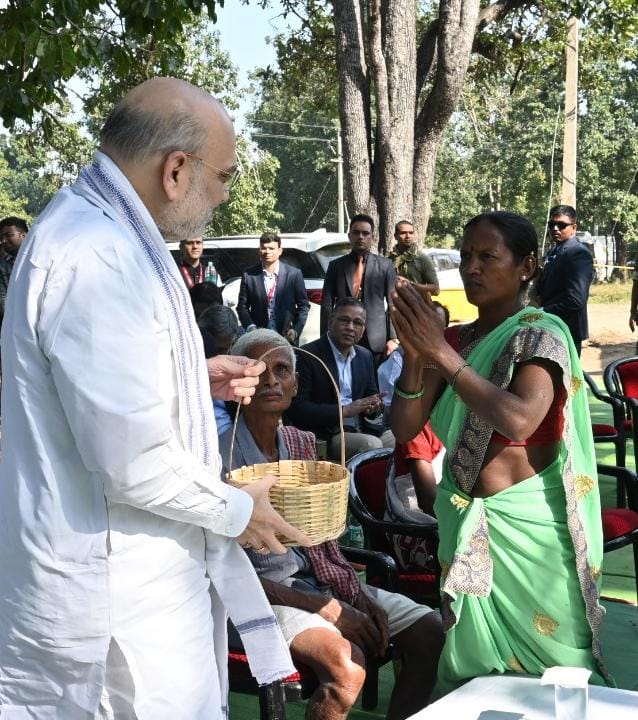 Amit Shah Reached Bijapur। Image Credit: CGDPR