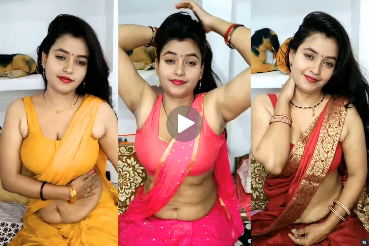 Desi bhabhi in saree and bra HD video: सुहागरात के इंतज़ार में बैठी इस हसीन देसी भाभी का वीडियो वायरल.. साड़िया बदल-बदल कर फैंस को कर रही घायल, आप खुद देखें