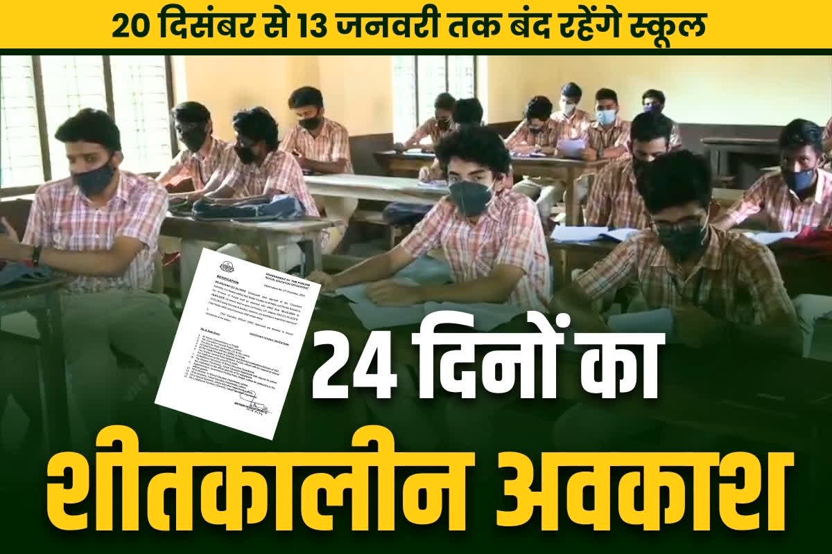 Winter Vacation Govt Orders Issued: यहां 24 दिनों की शीतकालीन की छुट्टियां.. कल से 13 जनवरी तक के लिए बंद हो जायेंगे स्कूल, शिक्षा विभाग का आदेश