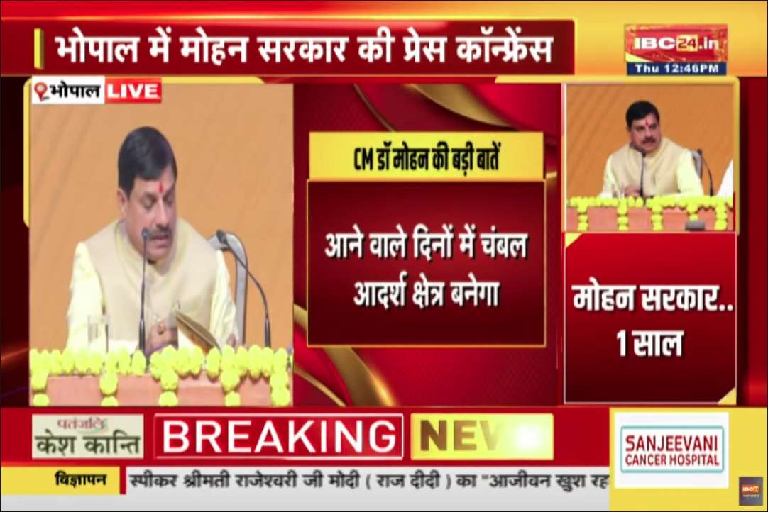 CM Dr. Mohan Yadav Live : मोहन सरकार का 1 साल पूरा.. कैसा रहा कार्यकाल? मुख्यमंत्री ने जनता के सामने रखा रिपोर्ट कार्ड