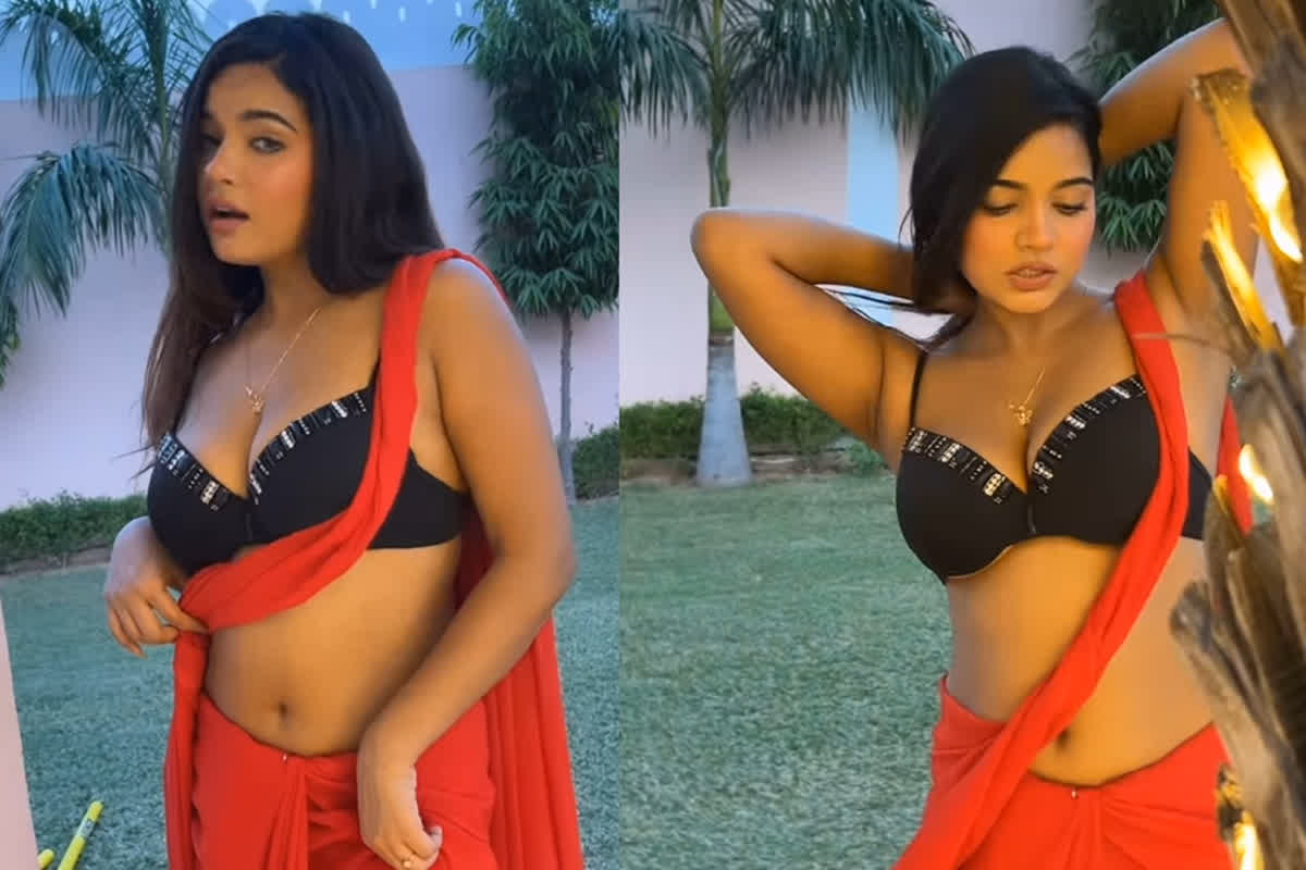 Sexy Video : भाभी पर चढ़ा बोल्डनेस का खुमार, ब्लैक ब्रा में फ्लॉन्ट किया कर्वी फिगर, सेक्सी वीडियो देख मचल उठा फैंस का दिल