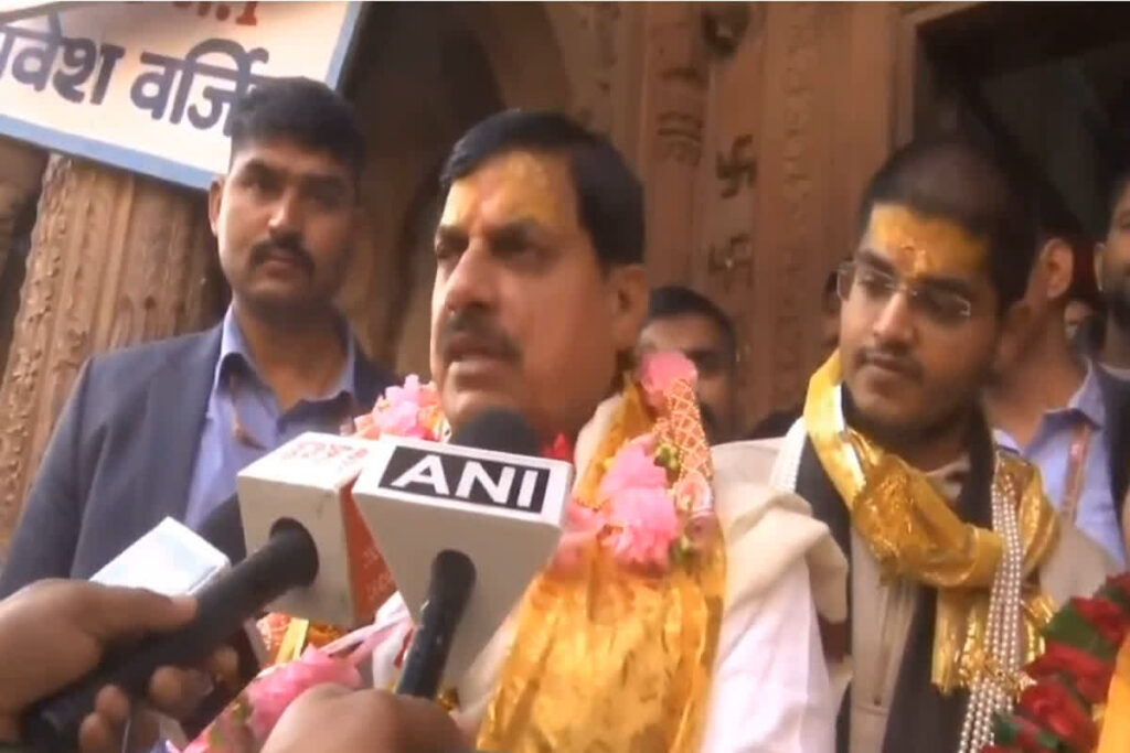 CM Mohan Yadav Mathura Visit। Photo Credit: IBC24