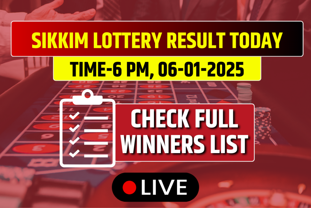 Sikkim State Lottery Sambad Today Result 06-01-2025