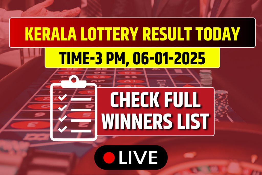 Kerala Lottery Today Result 3 PM WIN-WIN(W-803) 06-01-2025 DECLARED