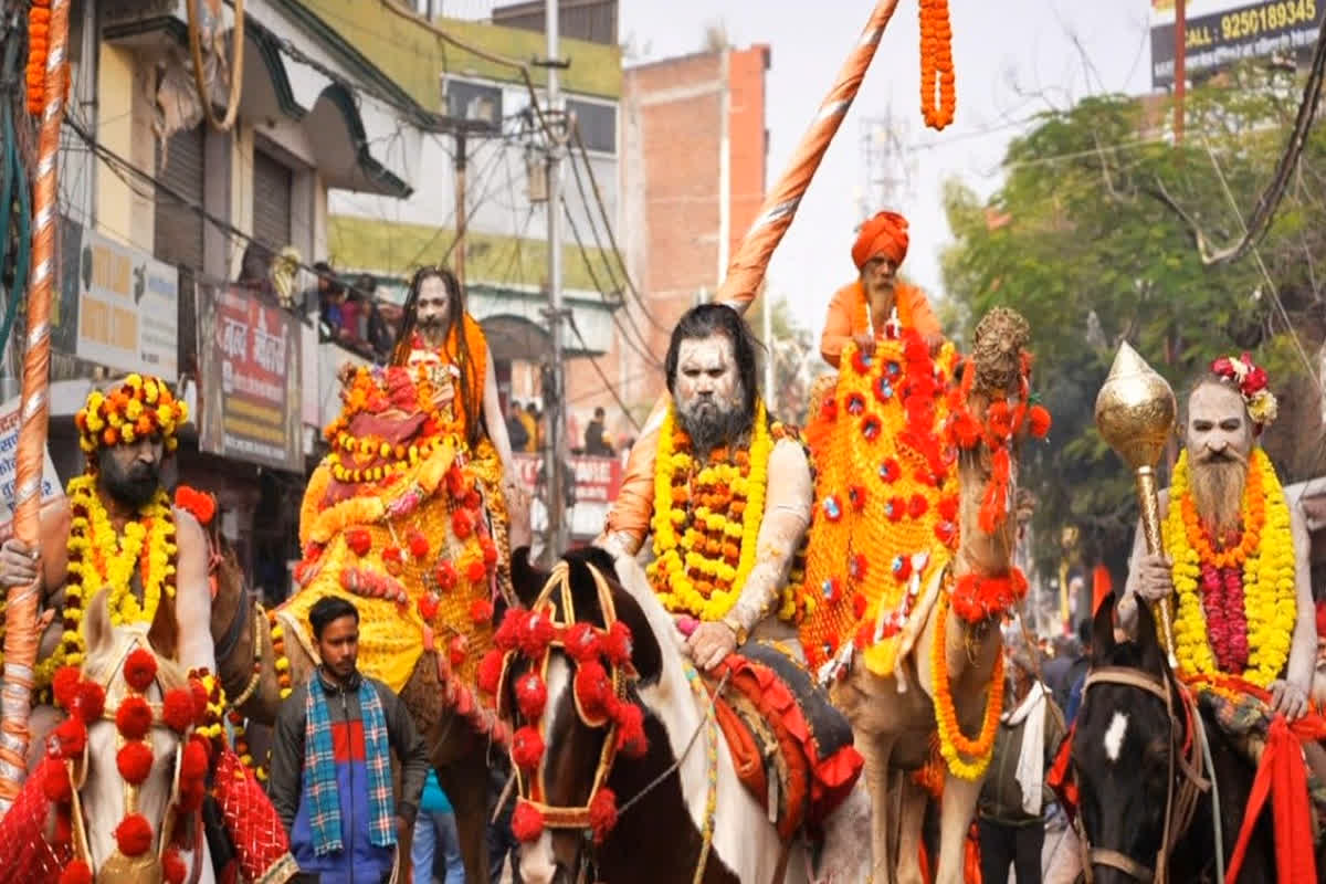 Mahakumbh 2025: महाकुंभ मेले में शामिल होने प्रयागराज पहुंचा श्री पंचायती अखाड़ा निरंजनी, शाही रथों पर सवार होकर संतों ने किया छावनी में प्रवेश