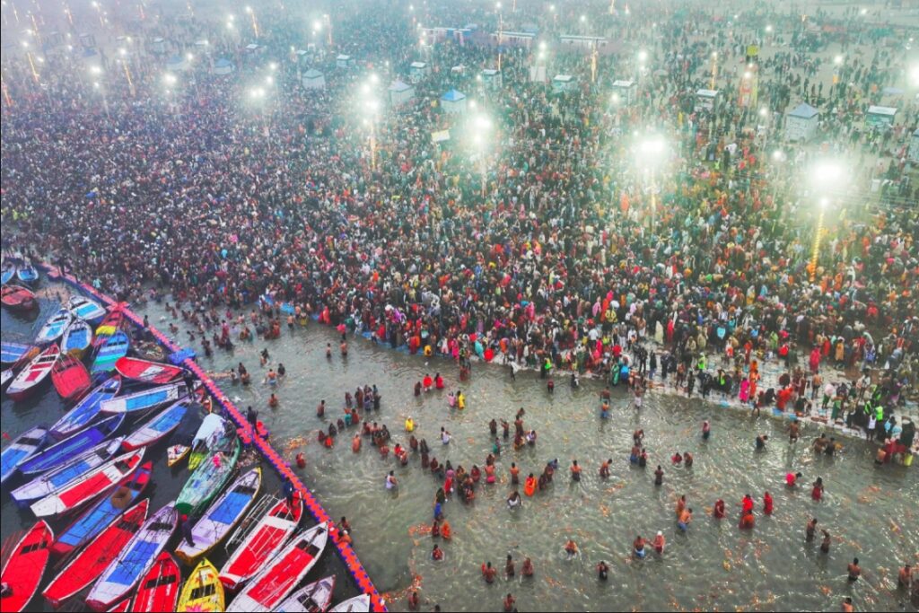 Foreign Tourists in Maha Kumbh 2025 | Source : ANI