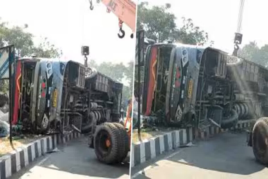 Road Accident In Lucknow/ Image Credit: @NNBharatvarsh X Handle