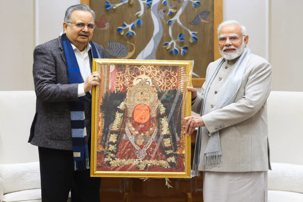 Raman Singh met PM Modi: : Image Source-IBC 24