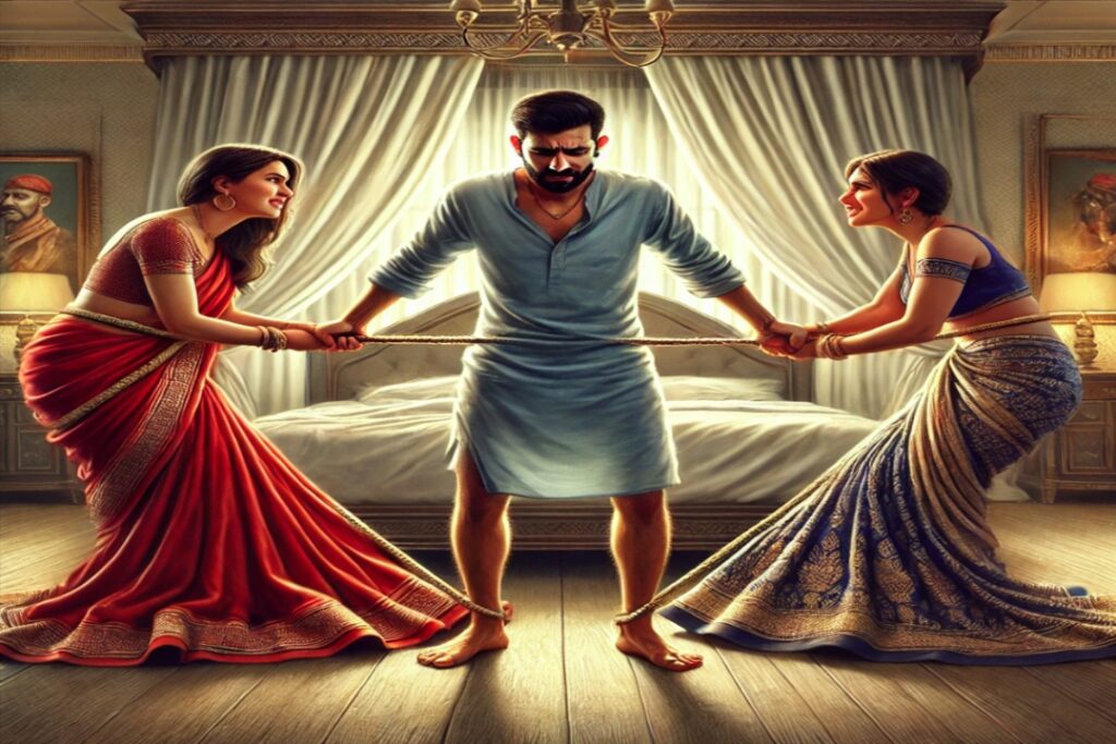 Wives divided their husbands | Source : AI