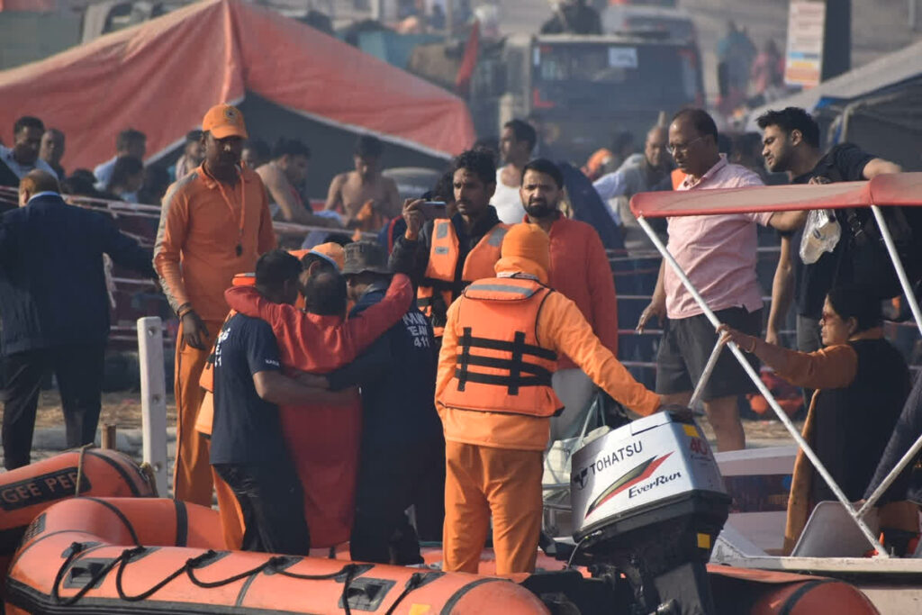 Prayagraj Boat Capsized/ Image Credit: All India Radio News X Handle