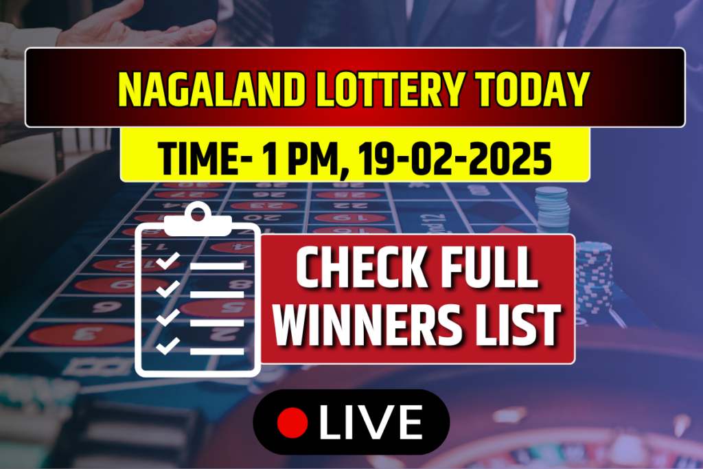 Lottery Result Today NAGALAND Wednesday 1 PM