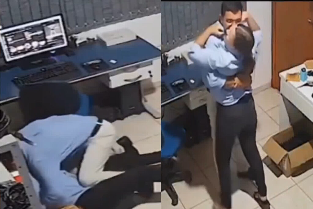 Student Teacher Romance Video: ऑफिस में छात्रा के साथ रोमांस करते नजर आए शिक्षक / Image Source: Screengrab