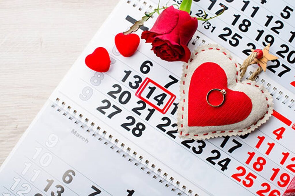 Valentine's Week Calendar 2025। Photo Credit: Pexels