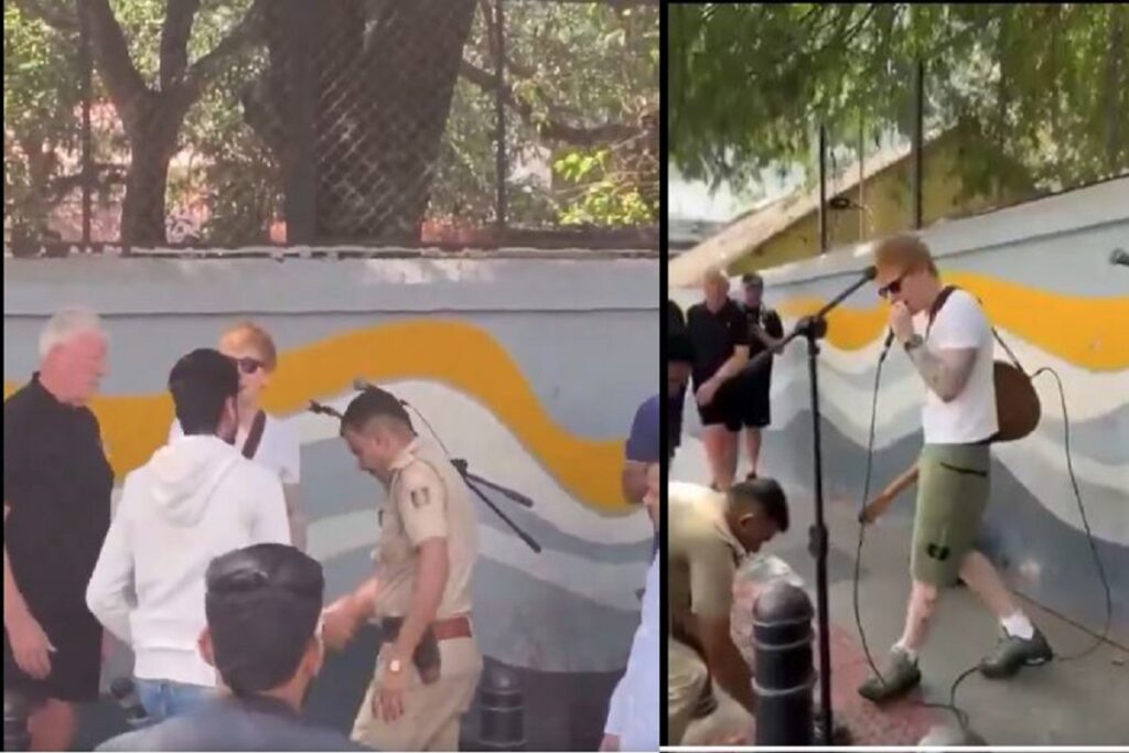 Ed Sheeran gets unplugged by Bengaluru cops, image source: Aditya Raj Kaul X