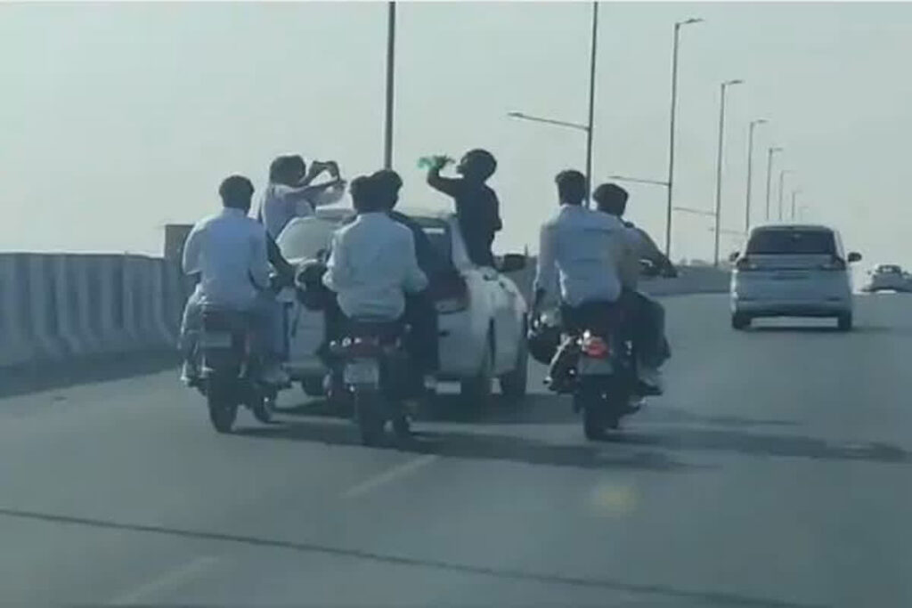 Car Stunt Viral Video/ Image Credit: @TrueStoryUP X Handle