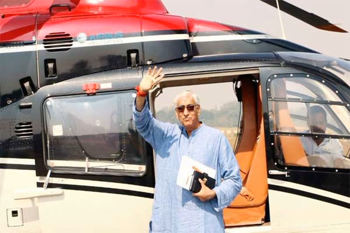 CG Congress's Helicopter Campaign: Image Source- TS Baba X handle