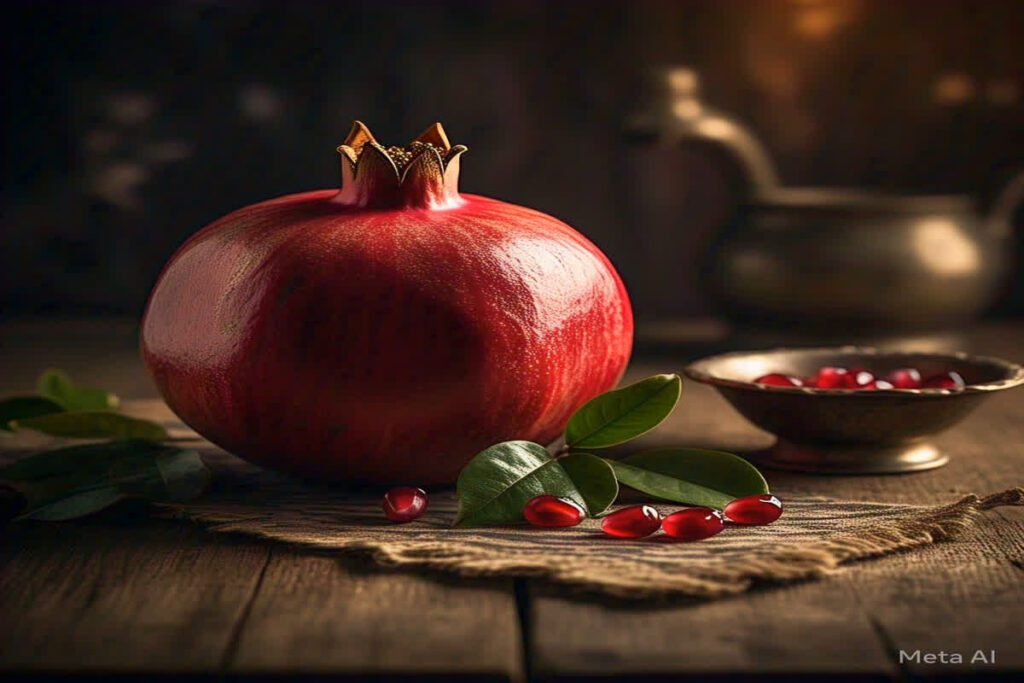 Benefits of Pomegranate/ Image Credit: Meta AI