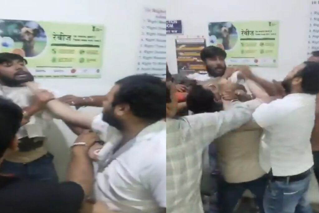 BJP Neta Marpit Video Viral | Source : MP Congress