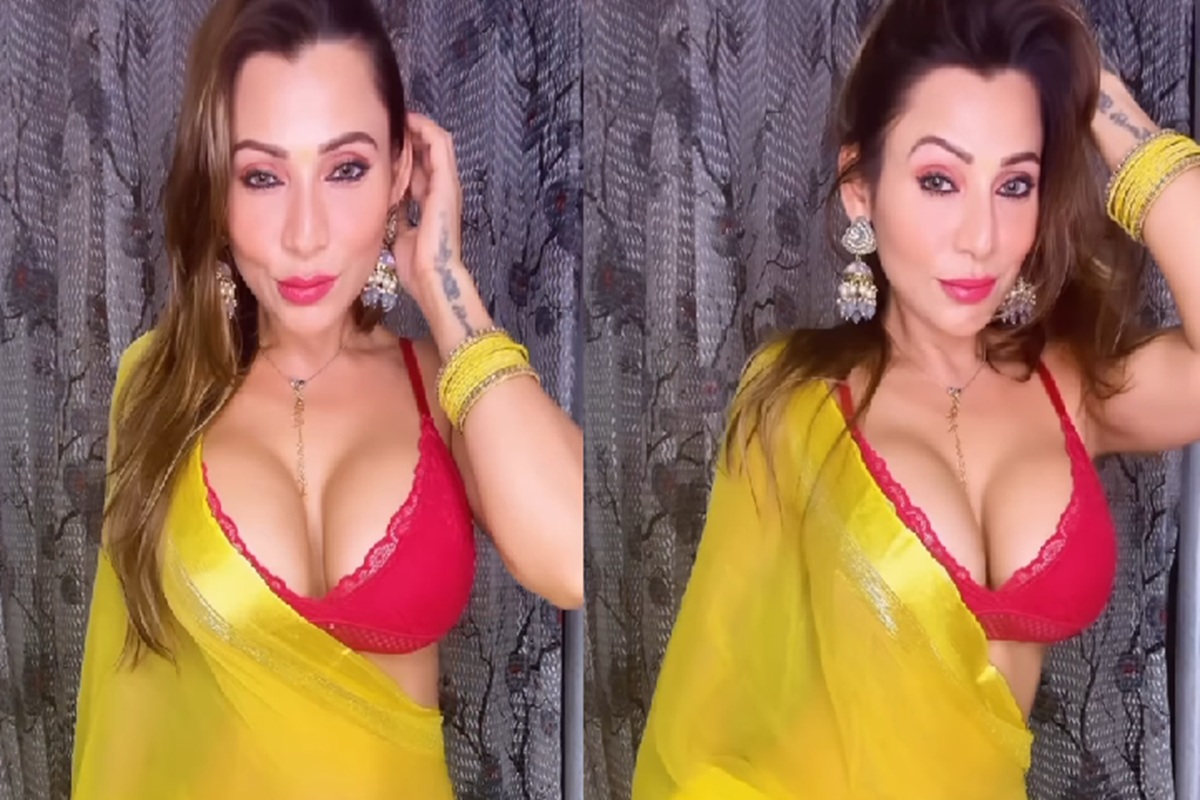 Indian Model Hot Sexy Video : कैमरे के सामने मॉडल ने गिराया साड़ी का पल्लू, सेक्सी लुक देख सोशल मीडिया में मची सनसनी