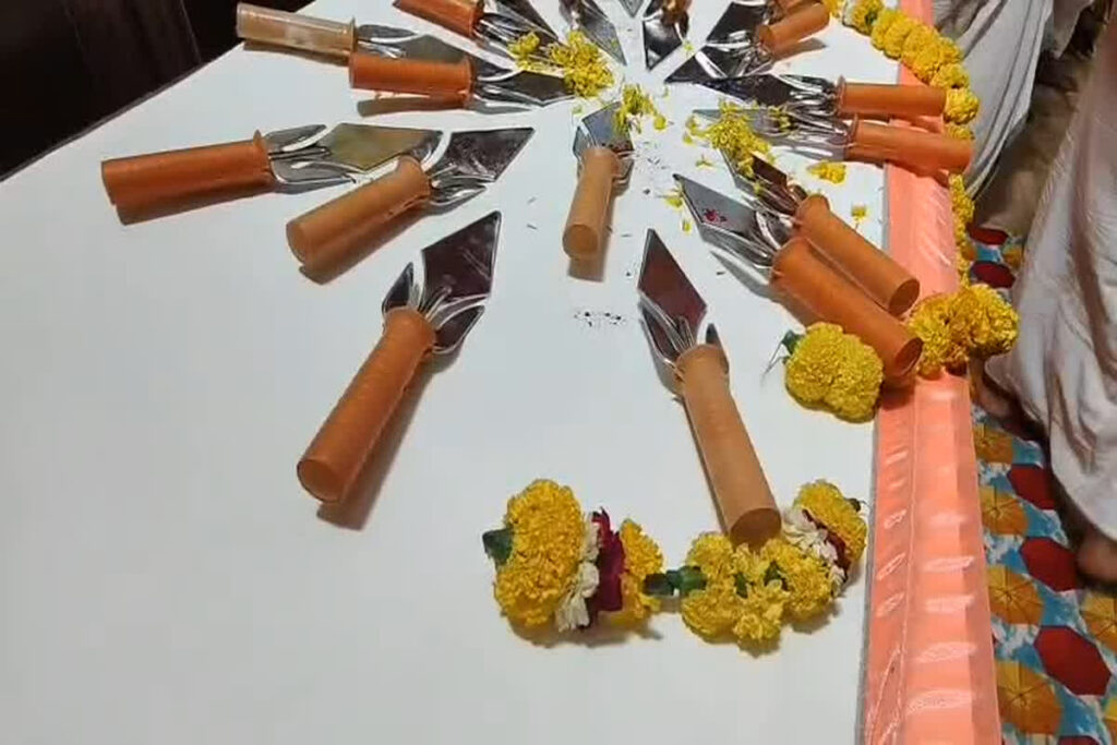 Trishul Diksha in Ayodhya/ Image Source: IBC24