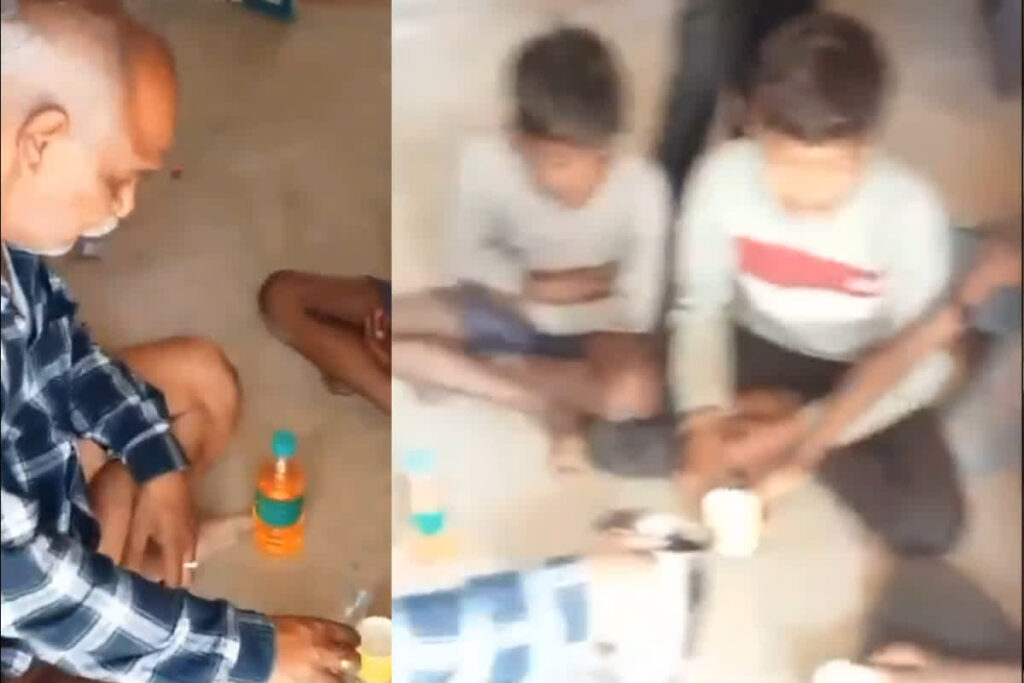 Teacher Serves Liquor to Students: शिक्षक ने छात्रों को पिलाई शराब, वीडियो वायरल होते ही हुए निलंबित / Image Source: Screengrab