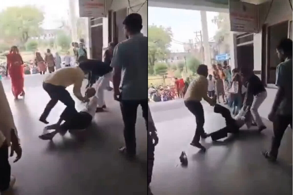 Chhatarpur Doctor Beat Old Man Video/Image Source- @INCIndia