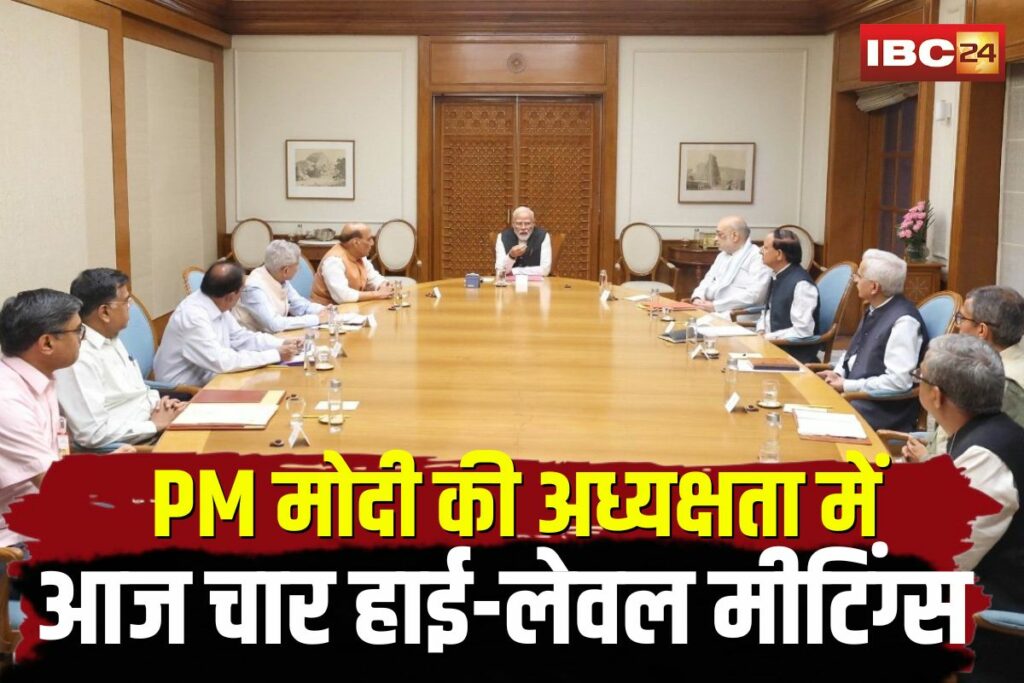 PM Modi High Level Meeting | Image Source | IBC24