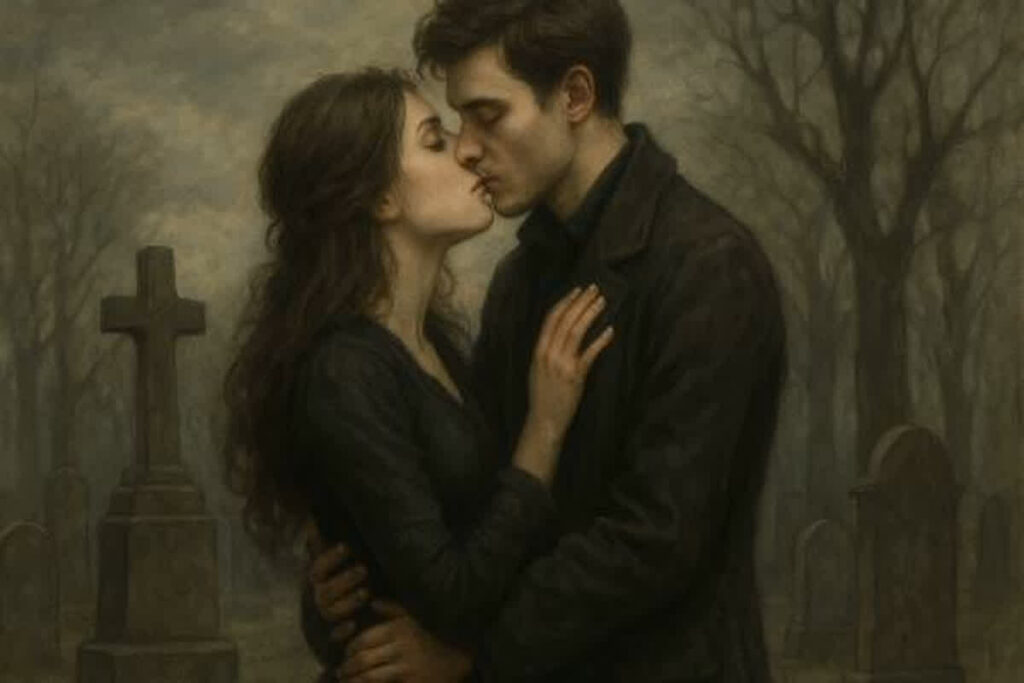 Couple Romance on Grave: कब्र के ऊपर संबंध बनाते पकड़ाए प्रेमी जोड़े / Image Source: AI Generated