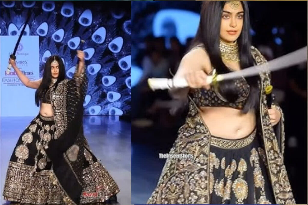 Adah Sharma Talwar Baji Video: करणी सेना के प्रदर्शन के बीच बॉलीवुड एक्ट्रेस अदा शर्मा ने की तलवारबाजी / Image Source: Screengrab