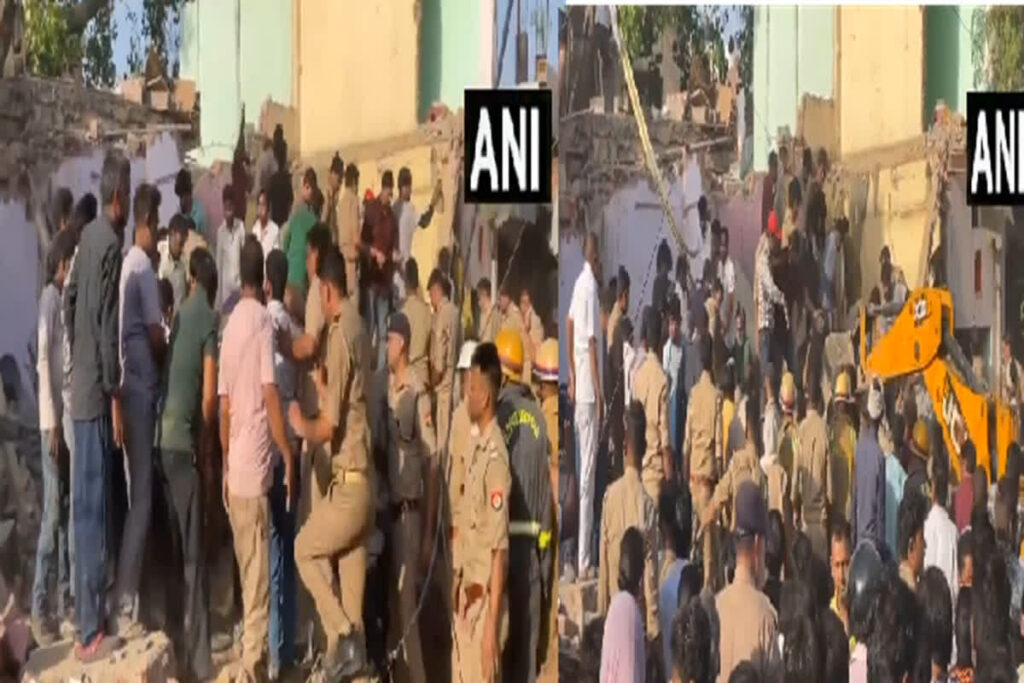 Agra Building collapse/ Image Credit: ANI
