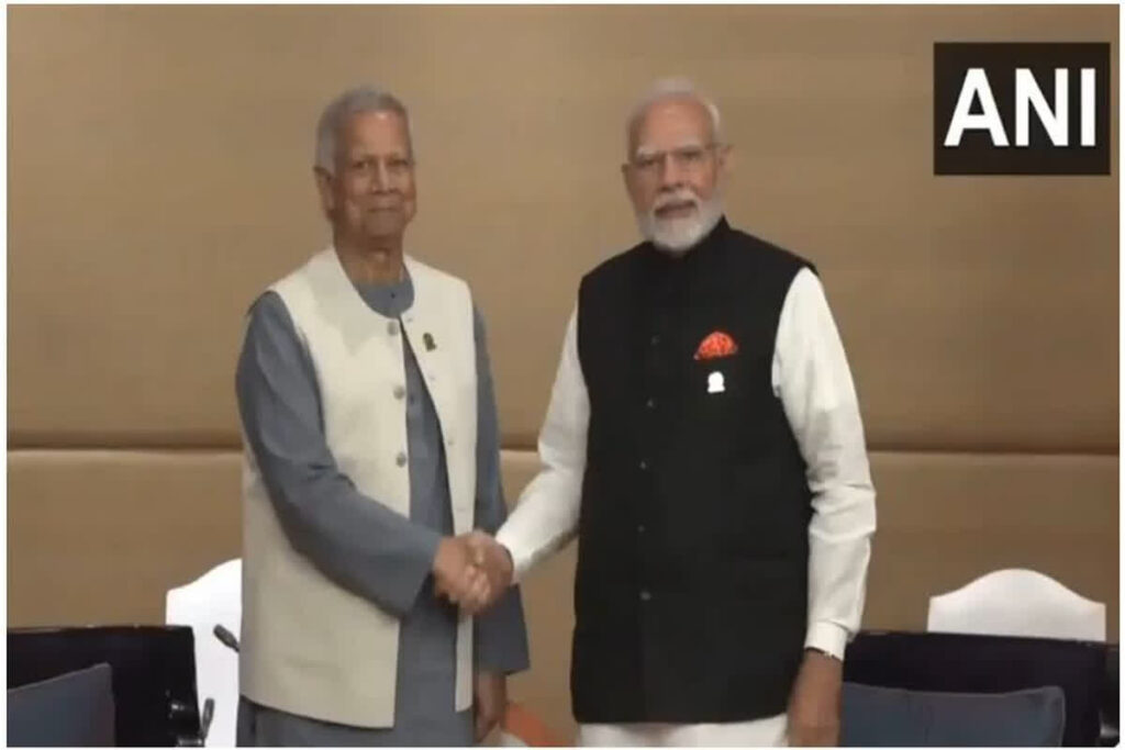 PM Modi meets Yunus, image source: ibc24