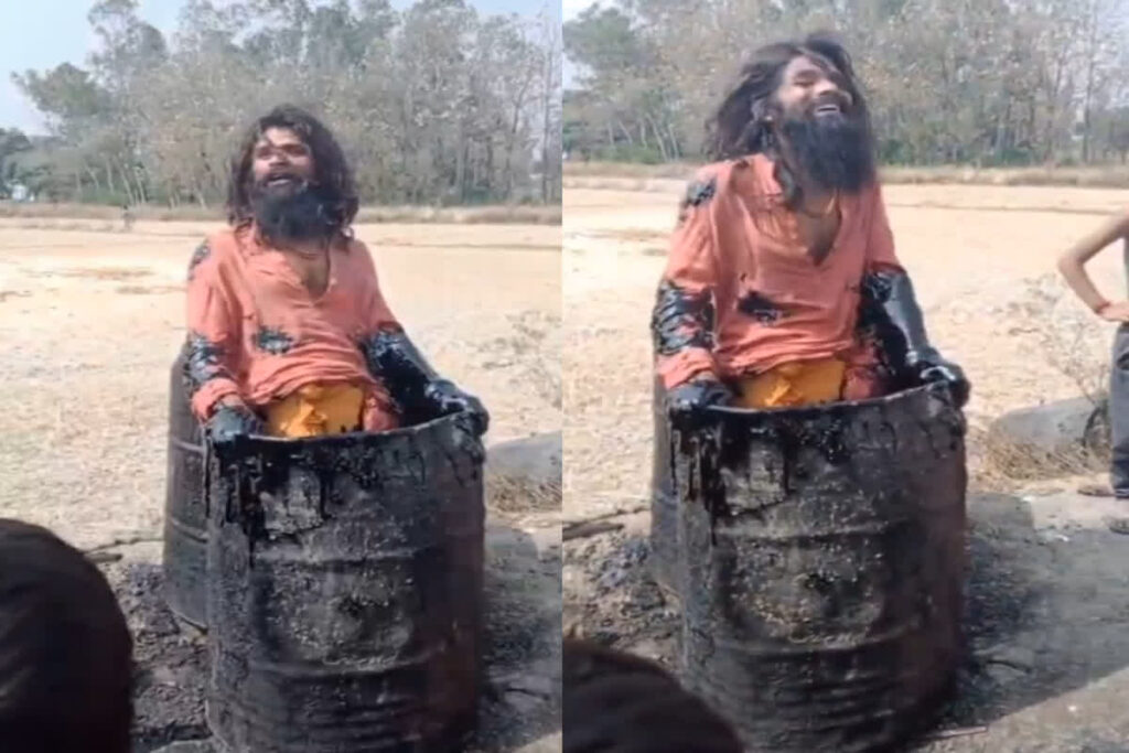 Ayodhya Sadhu Viral Video/Image Source- IBC24