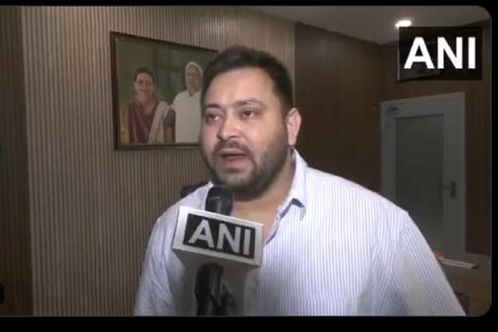 Tejashwi Yadav on caste census, image source: ANI