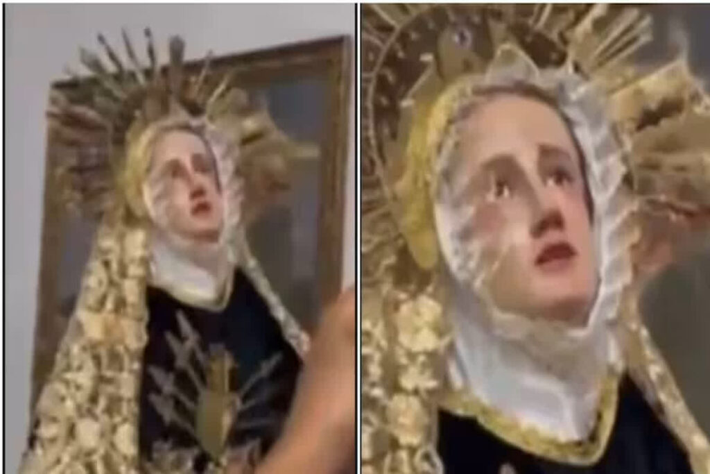 Virgin Mary Statue Viral Video/ Image Credit: @FelastoryMedia X Handle