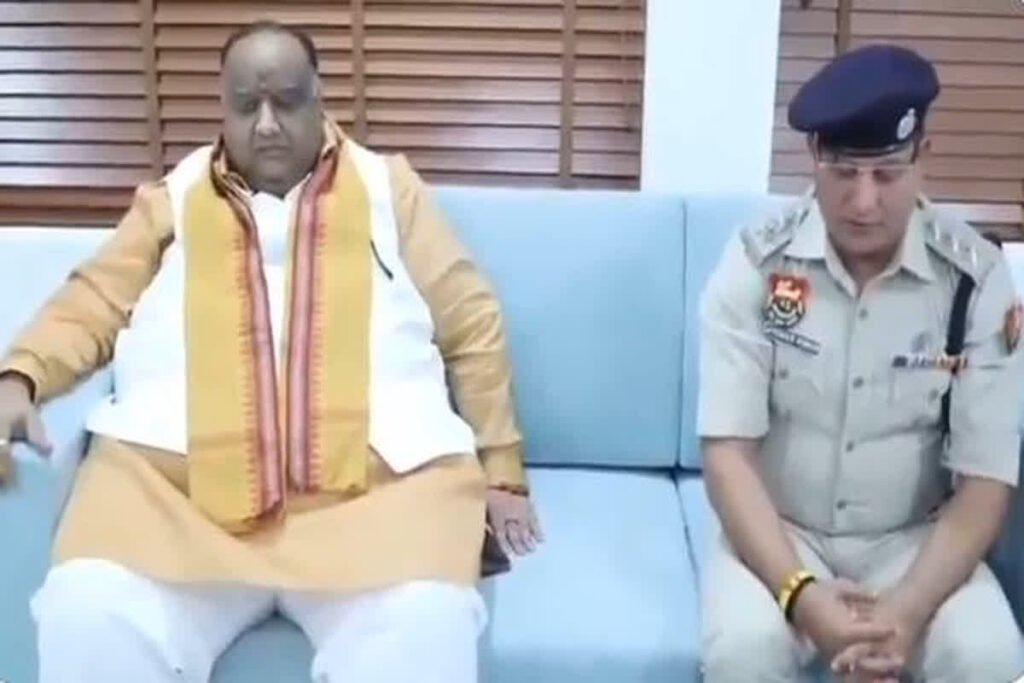 BJP leader Manish Singla Viral Video/ Image Credit: @priyarajputlive X Handle