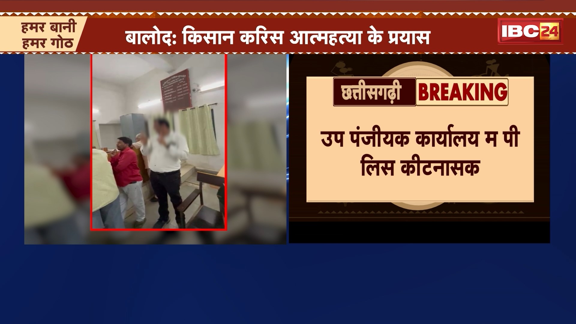 Farmer Attempted suicide in government office : किसान ने सरकारी दफ्तर में किया सुसाइड का प्रयास | इस वजह से था परेशान