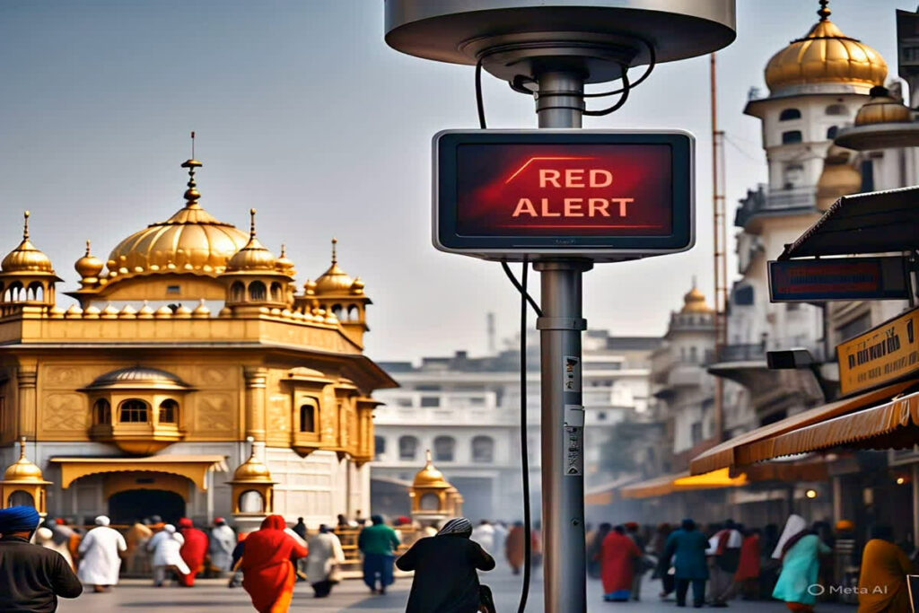 Red Alert in Amritsar/Image Credit: Meta AI