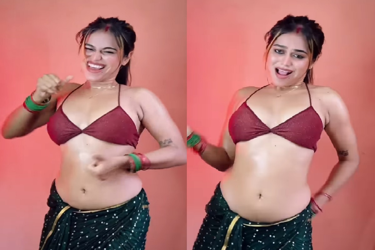 Desi Bhabhi Sexy Video: ब्रा और साड़ी में देसी भाभी ने लूटी महफिल, वीडियो देखकर आप भी हो जाएंगे मदहोश