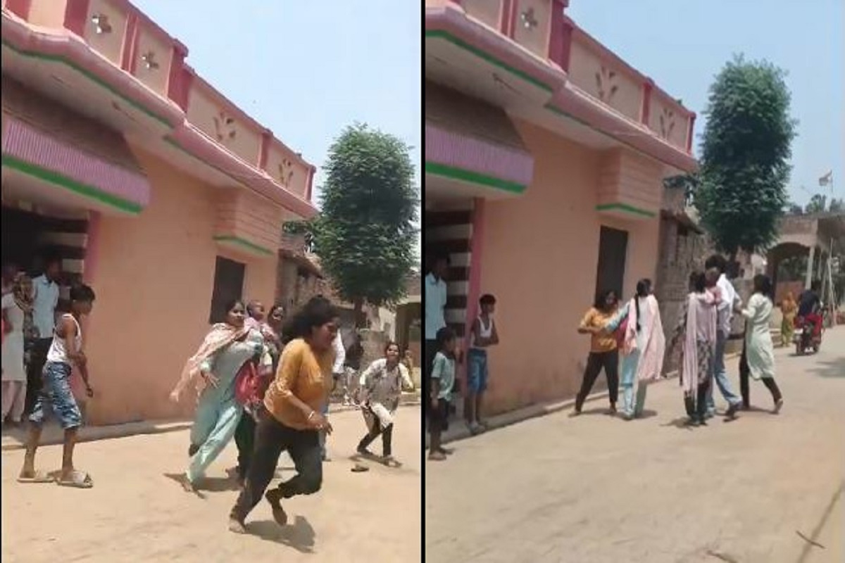 Viral video: पति की गर्लफ्रेंड के घर पहुंची पत्नी, युवती की जमकर की पिटाई