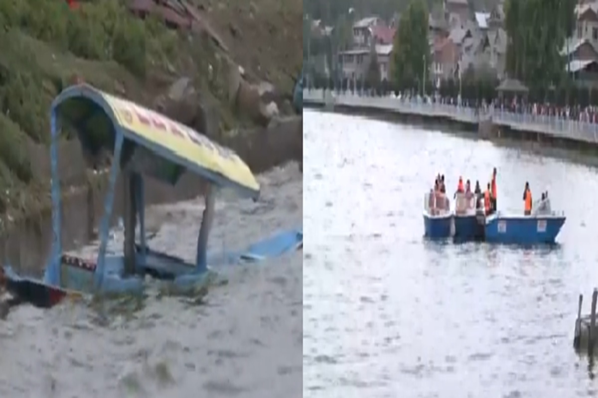 Dal Lake Boat Capsized: डल झील में बड़ा हादसा…तेज हवाओं से पलटा पर्यटकों से भरा शिकारा, मौके पर मची अफरा-तफरी
