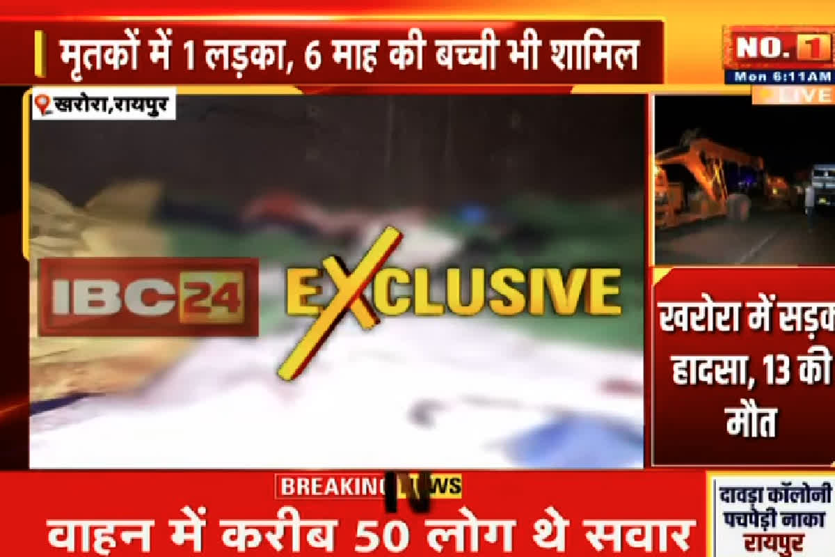 Road Accident In Raipur: 13 लोगों की हुई मौत, 10 से ज्यादा लोग हुए घायल, राजधानी में आपस में भिड़े माजदा वाहन और ट्रेलर