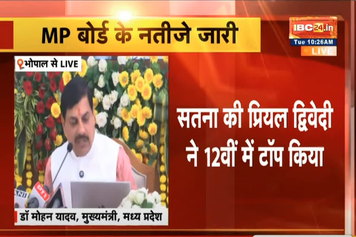MP Board 12th Result 2025: 12वीं बोर्ड में सतना की बेटी ने मारी बाजी, प्रियल द्विवेदी ने 492 अंक हासिल कर बनाया पहला स्थान