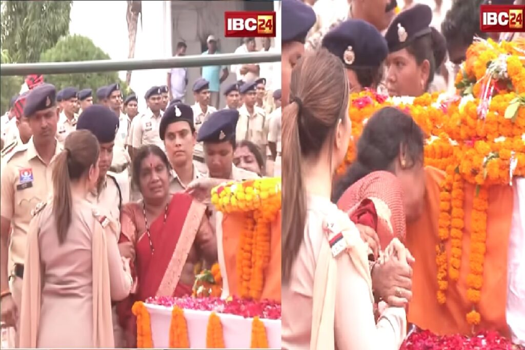 ASP Akash Rao Giripunje Last Rites Video/Image Credit: IBC24 X Handle