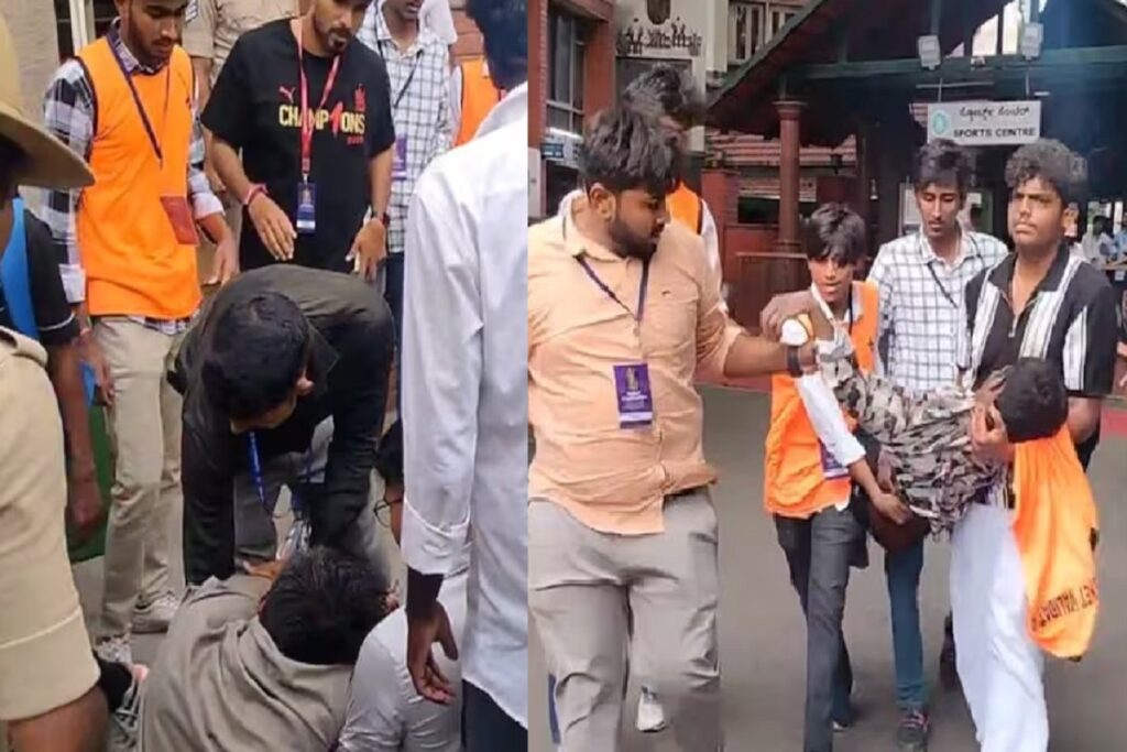 RCB Victory Parade Stampede. Image Source-Viral Video Grab