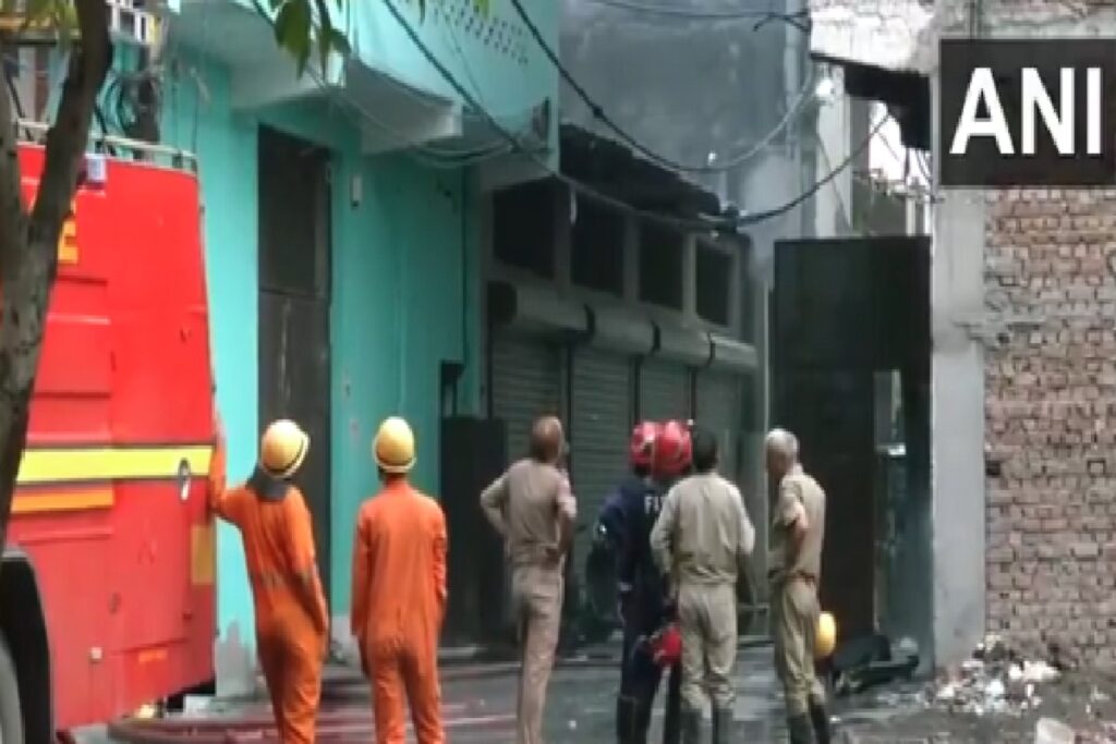Fire In Polythene Factory/ Image Credit: ANI X Handle