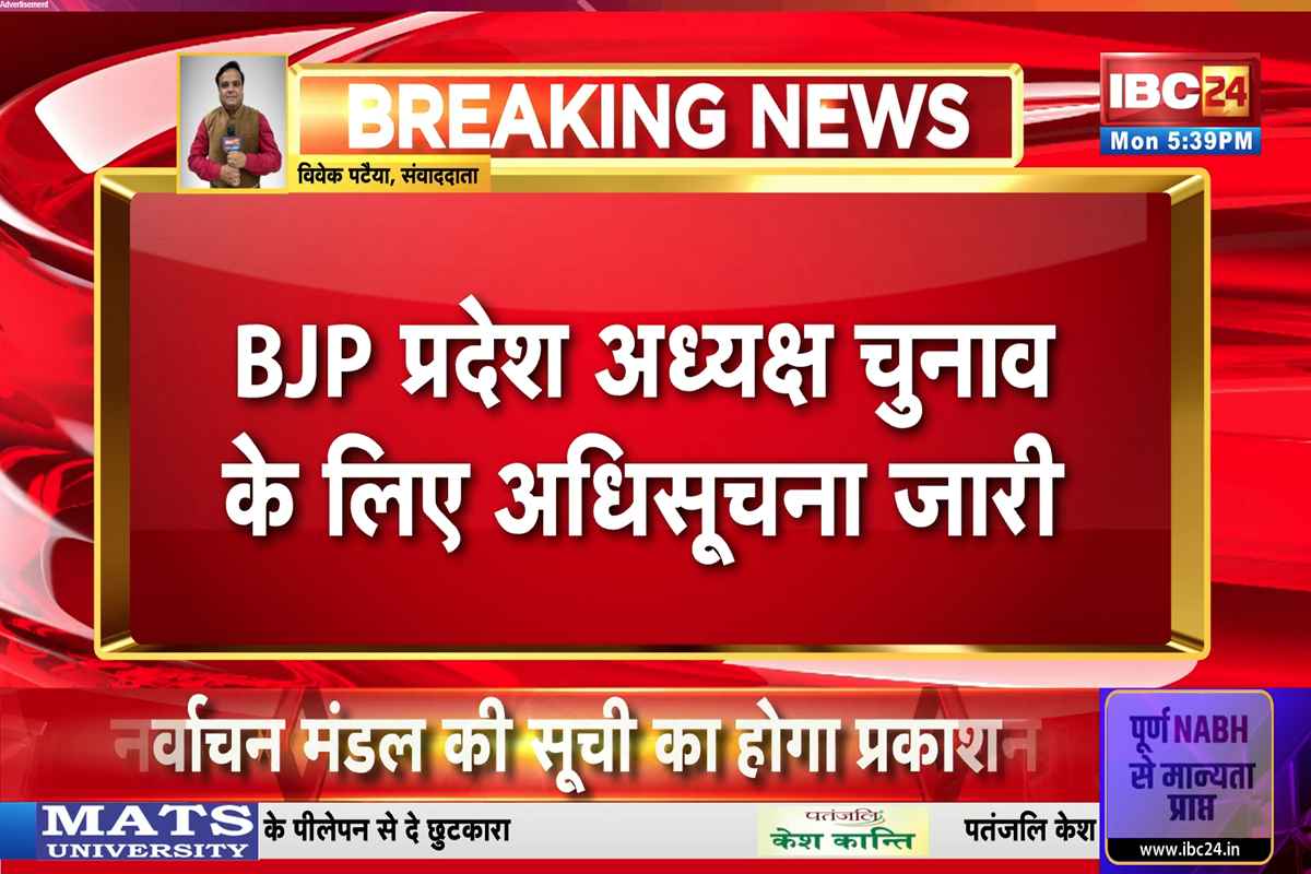 MP BJP President Election: बीजेपी प्रदेश अध्यक्ष पद के लिए बजी चुनावी घंटी, 1 जुलाई को दाखिल होंगे नामांकन और इस दिन होगा रिजल्ट का ऐलान, जानिए पूरा शेड्यूल