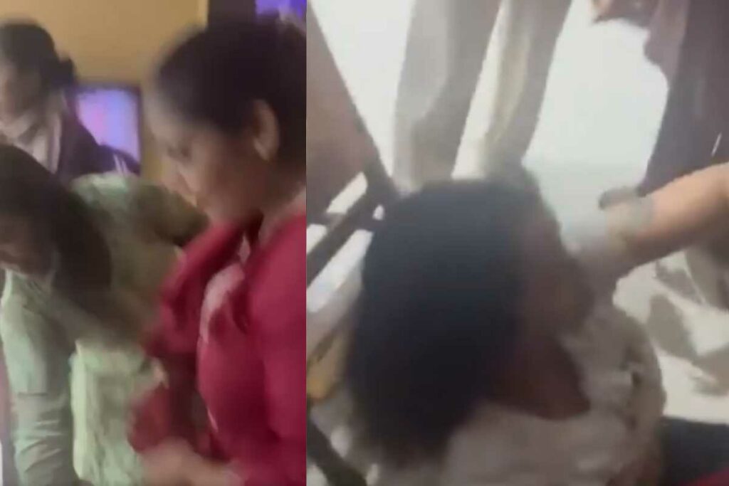 BJP MLA Daughter Video Viral: भाजपा विधायक की बेटी ने दिखाई गुंडई! तीन युवतियों के साथ घर में घूसकर महिला को पीटा / Image Source: Screengrab